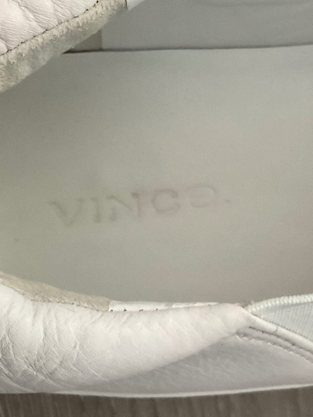 VINCE Warren Italian Leather Platform Sneaker in White Plaster Size 8.5 - Picture 4 of 8